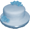 Rose Cake Light Blue