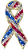 red,white, and blue ribbon