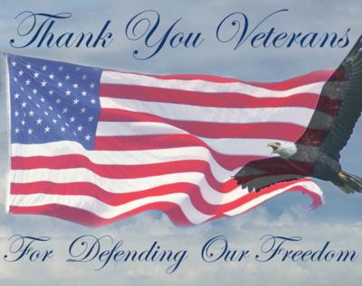 Thank you Veterans for defending our freedom