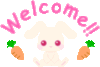 cute bunny welcome