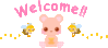 cute teddy bear welcome