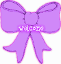 purple bow - welcome