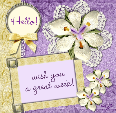 Wish you a great week!