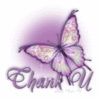 Butterfly Bling Purple-Thank y..