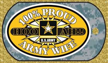 Cartoon Army Wife Dog Tags- 10..
