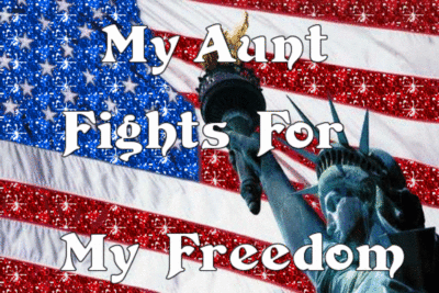 my AUNT fights for my freedom