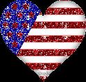 glitter usa heart