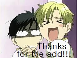 Tanaki and Kyouya saying thank..