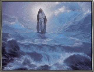 jesus walking on water