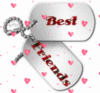 Dog Tags (with floating hearts..