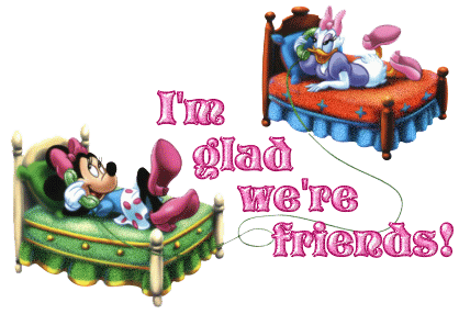 I'm glad we're friends! (bed s..
