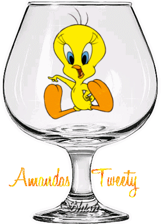 Tweety in a glass