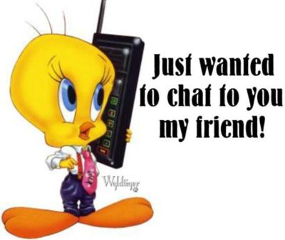 Tweety with cell phone