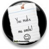 You make me smile button
