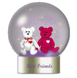 best friends teddy bear globe