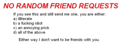 no friend requests