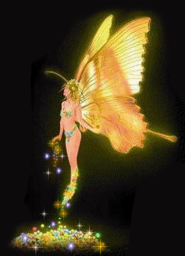 Gold fairy dancing
