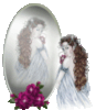 Lady Reflection in mirror