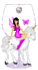 a girl a unicorn
