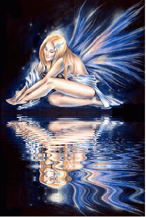 blue fairy by water