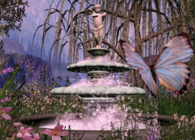 butterfly fountain