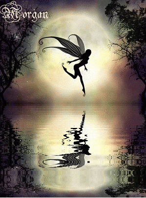 faerie silhouette over water