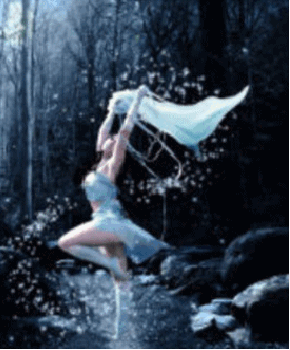 fairy dancing in stream