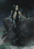 gothic mermaid in rain