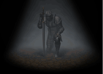 knight in prayer