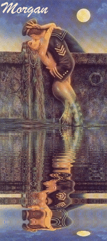 mermaid kissing sailor