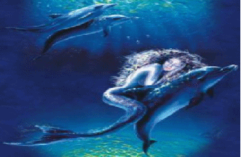 mermaid on dolphin