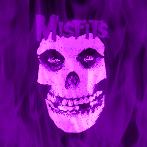 misfit skull flaming