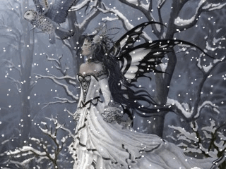 Snow fairy black and white