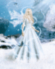 Snow angel with snow